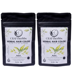 Organic Black Beard & Hair Color (Pack 2)